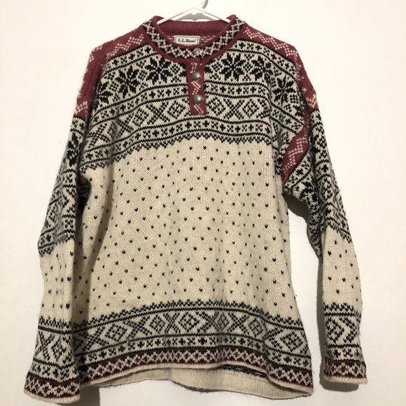 COPY - LL Bean Wool Sweater | sz L - Picture 1 of 8
